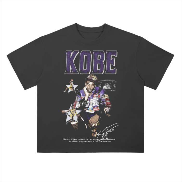 Kobe Bryant Tee, Kobe Champ Tee, Kobe Rookie Cards Tee, Heavyweight Drop Shoulder T-Shirt - 300 GSM