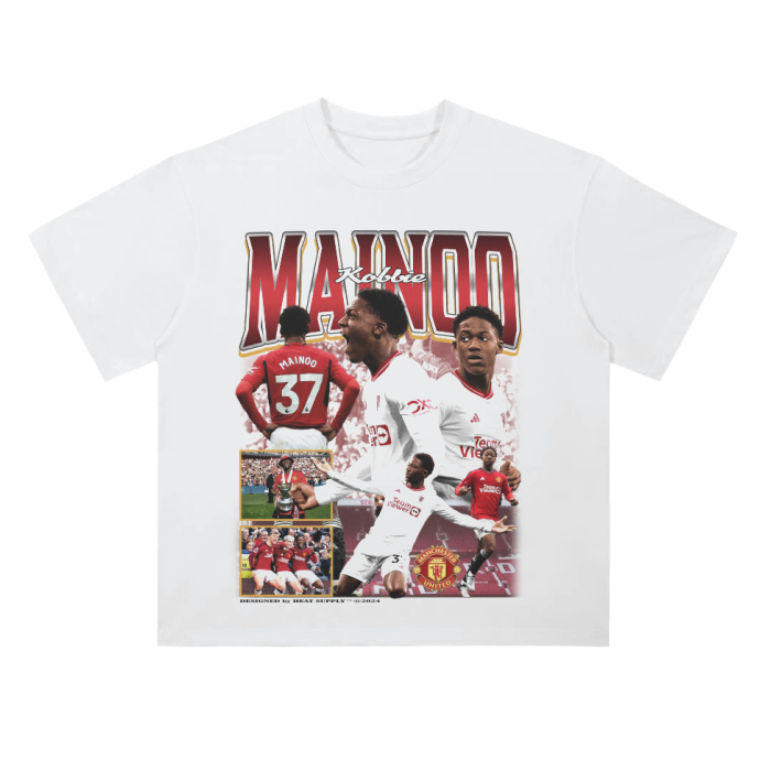 Kobbie Mainoo Tee - Mainoo Soccer Tee, Heavyweight Drop Shoulder T-Shirt