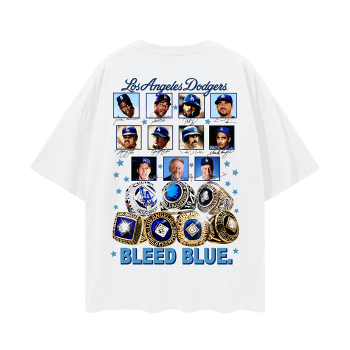 Dodgers Tee, Vintage Dodgers Hall of Fame Tee, Jackie Robinson – Oversized Drop Shoulder Tee