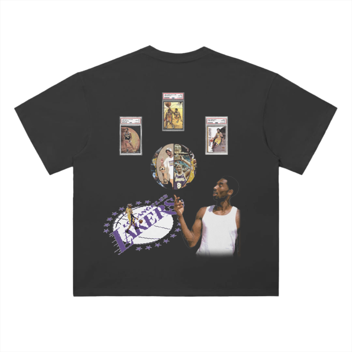 Kobe Bryant Tee, Kobe Champ Tee, Kobe Rookie Cards Tee, Heavyweight Drop Shoulder T-Shirt - 300 GSM