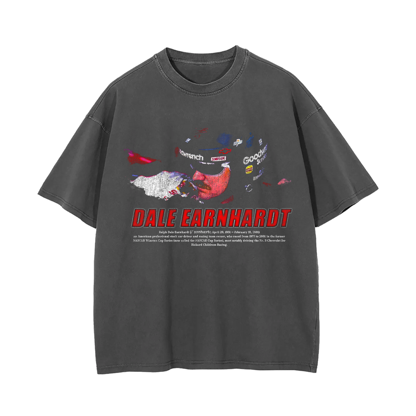 Dale Earnhardt Daytona 500 Tee, Vintage Dale Earnhardt Tee, Nascar Tee, Streetwear Vintage Washed Drop Shoulder Tee