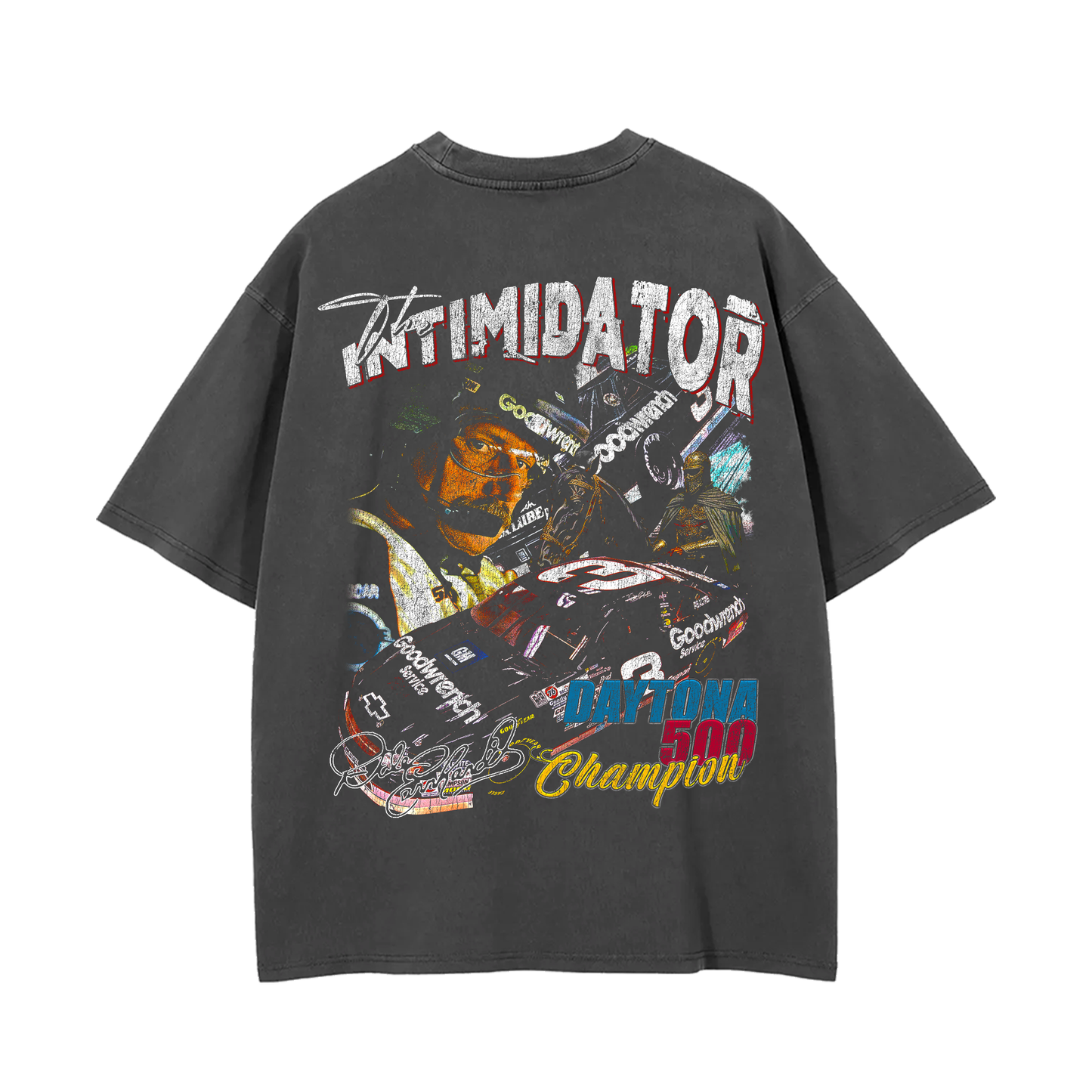 Dale Earnhardt Daytona 500 Tee, Vintage Dale Earnhardt Tee, Nascar Tee, Streetwear Vintage Washed Drop Shoulder Tee