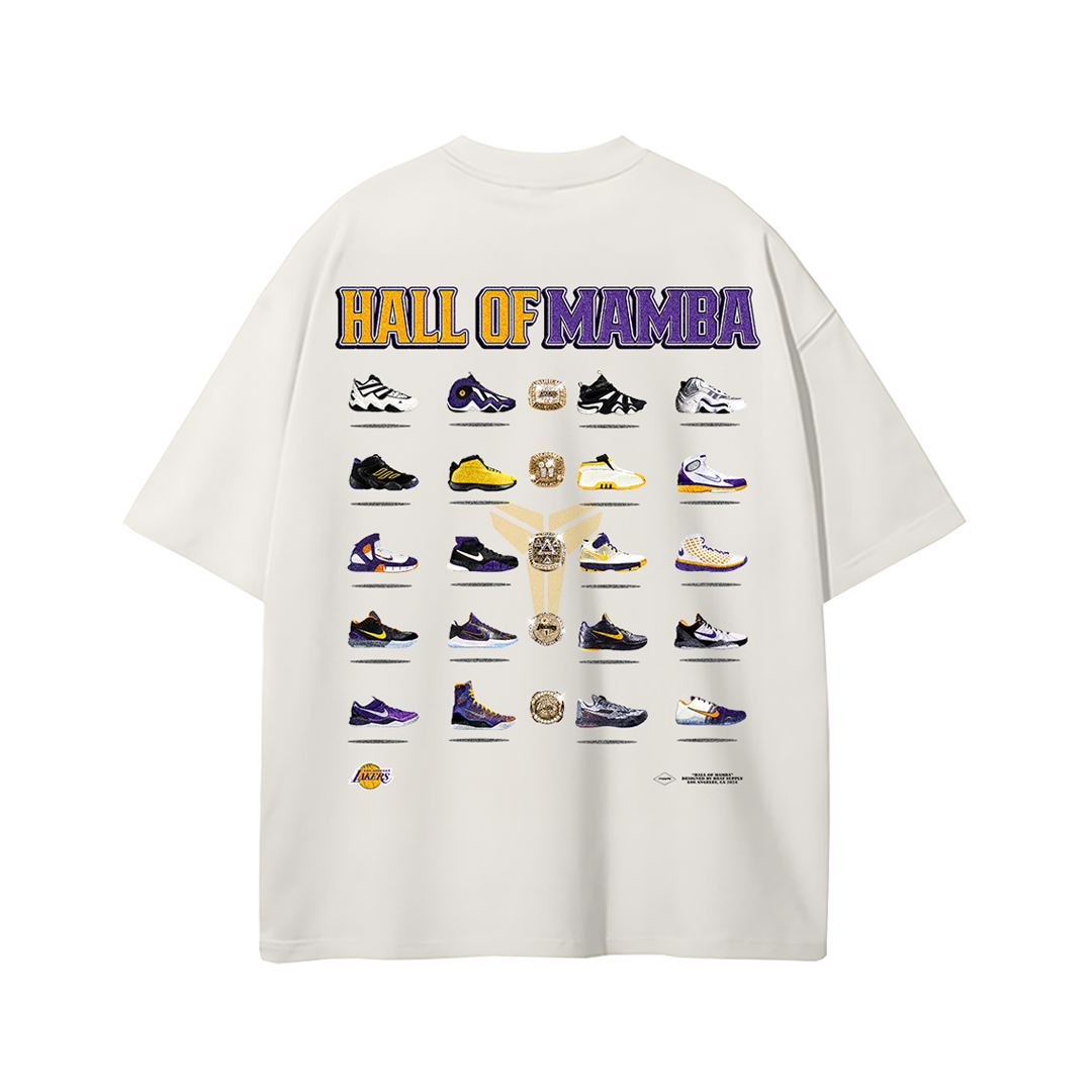 Hall of Mamba Tee, Kobe Bryant Tee, Black Mamba Tee, Kobe Shoe Collection Tee, Heavyweight Drop Shoulder Tee