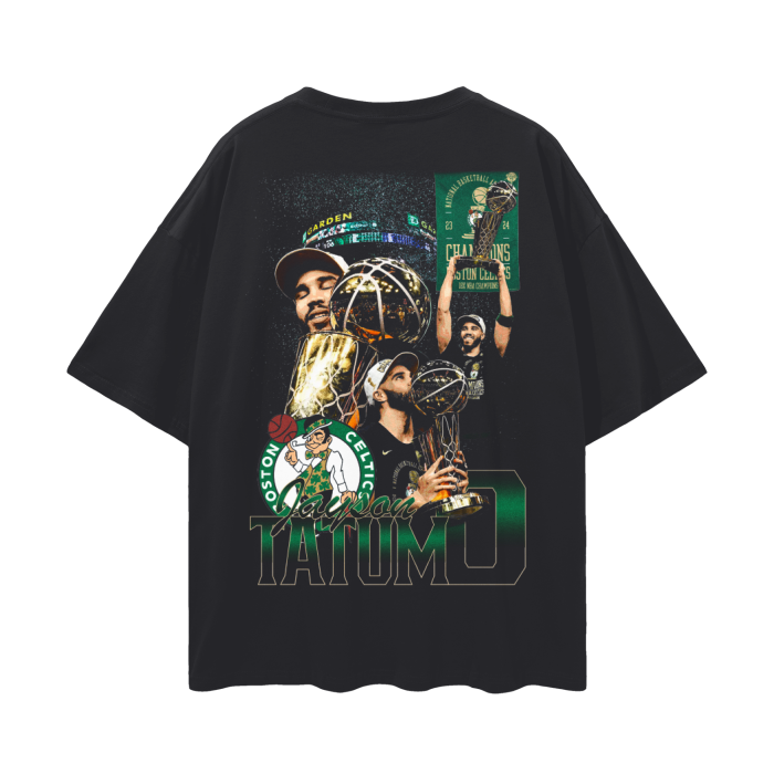 Jason Tatum Champ Tee, Boston Championship Tee, Lightweight Oversizes Tee - 190 GSM
