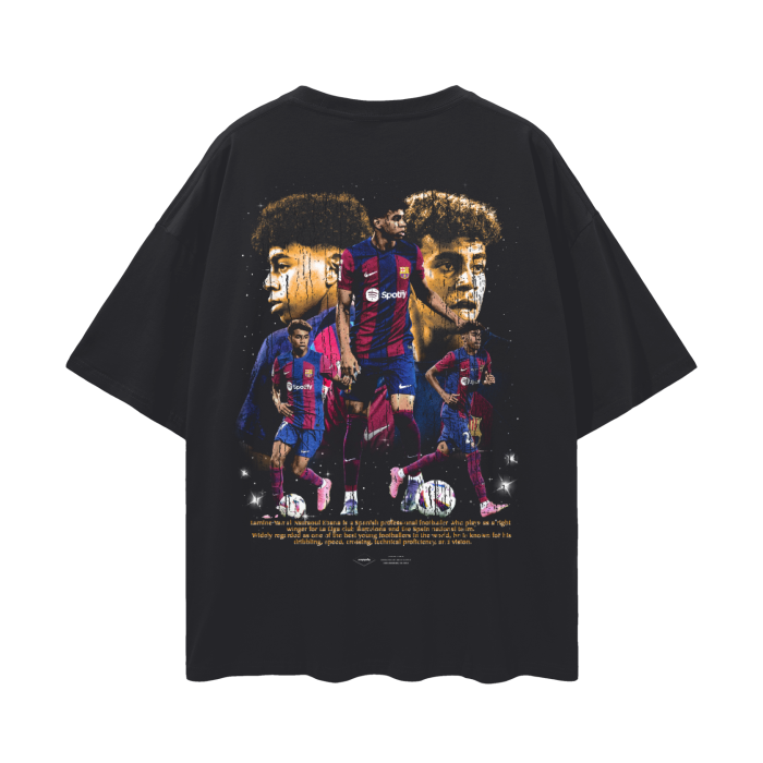 Lamine Yamal Tee, Lamine Yamal Barcelona Tee, Soccer Tees, Oversized T-Shirt 190GSM