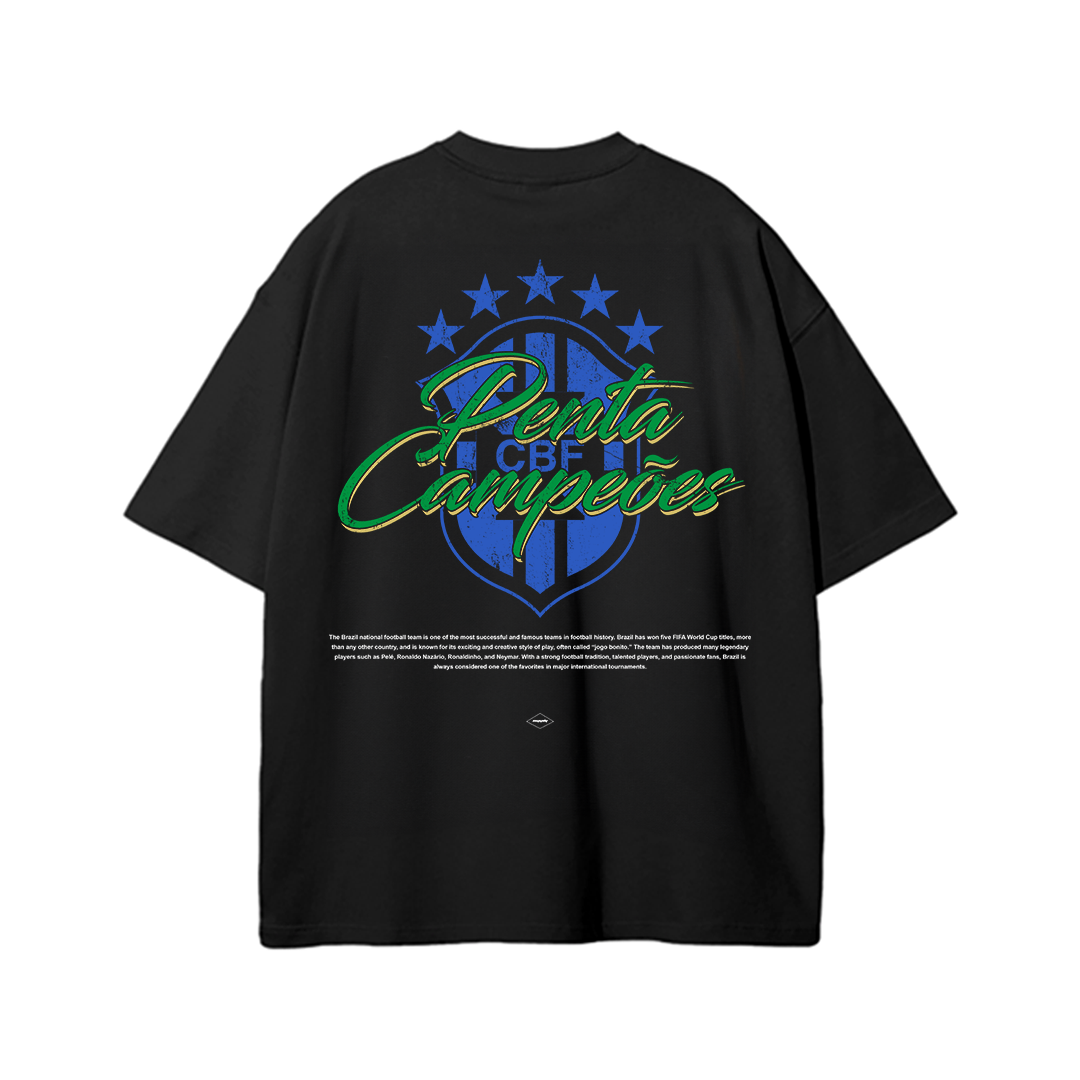 Brazil Soccer Tee, Brazil World Cup Tee, Neymar Tee- Heavyweight Drop Shoulder Acid Wash Tee