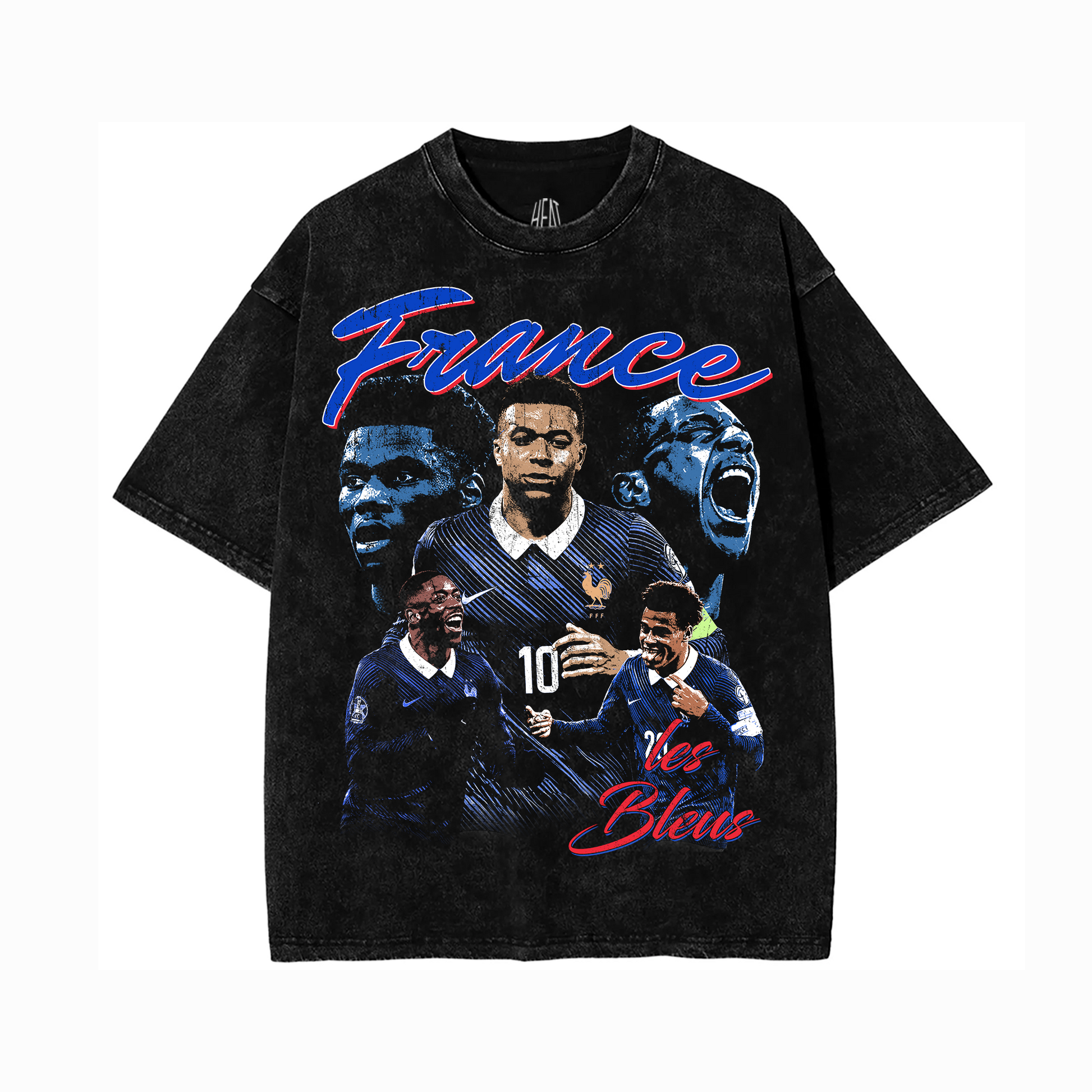 France World Cup Tee, France Soccer Tee- Heavyweight Acid Wash France World Cup Tee, France Soccer Tee- Heavyweight Acid Wash